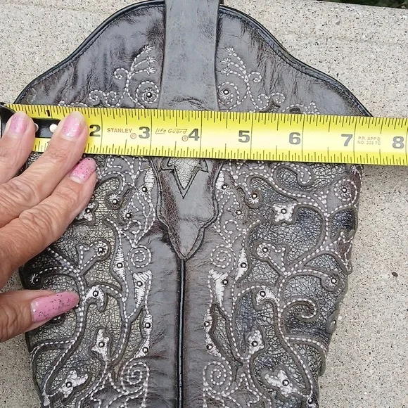 Corral Studded Leather Western Boot Sz 9.5 GUC